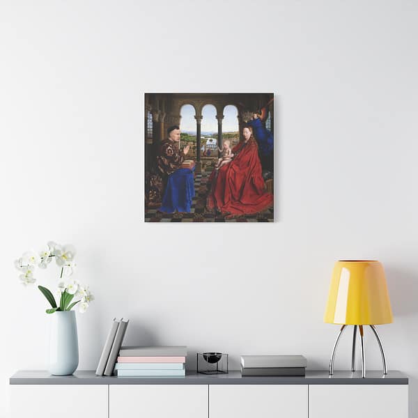 15663084968881559952_2048-1.jpeg Madonna of Chancellor Rolin – Jan van Eyck (c. 1435) – Renaissance Canvas Print