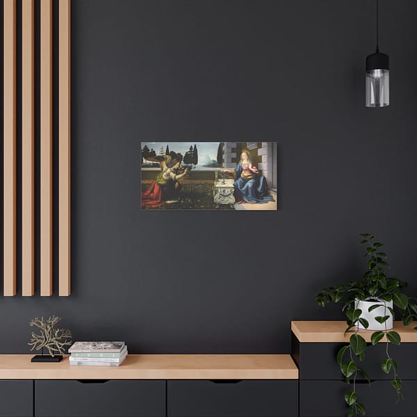 16362898098005873987_2048-1.jpeg The Annunciation – Leonardo da Vinci (c. 1472-76) – Renaissance Canvas Print