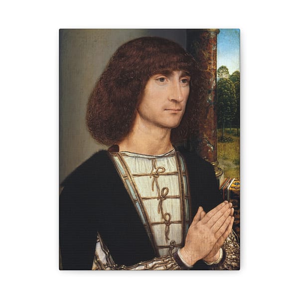 1641058145253906213_2048-1.jpeg Portrait of a Young Man at Prayer – Hans Memling (c. 1485-1490) – Renaissance Canvas Print