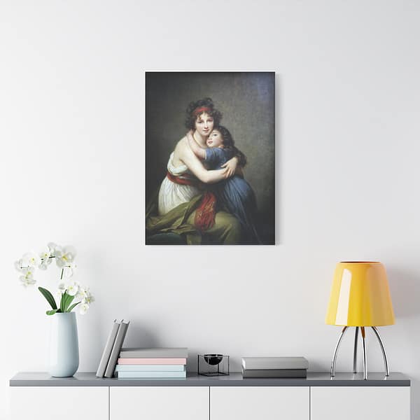 16509516042090629699_2048-1.jpeg Self-Portrait with Julie (à la Grecque) – Élisabeth Vigée Le Brun (1789) – Classical Canvas Print