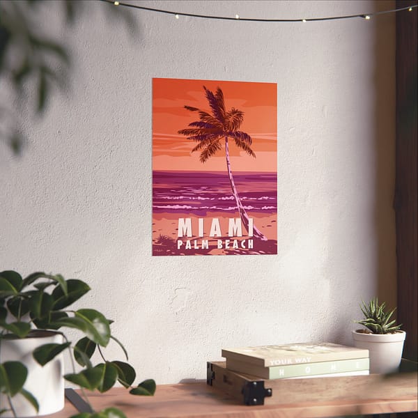 16715046394640213626_2048-1.jpeg Miami, Florida - LUNE Original - Vintage Style Travel Poster Print