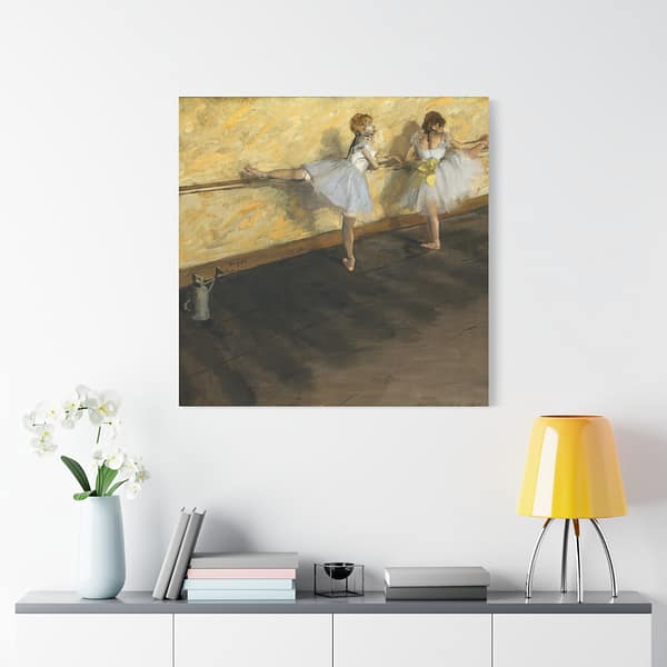17863933251685795513_2048-1.jpeg Dancers Practicing at the Barre – Edgar Degas (1877) – Impressionist Canvas Print