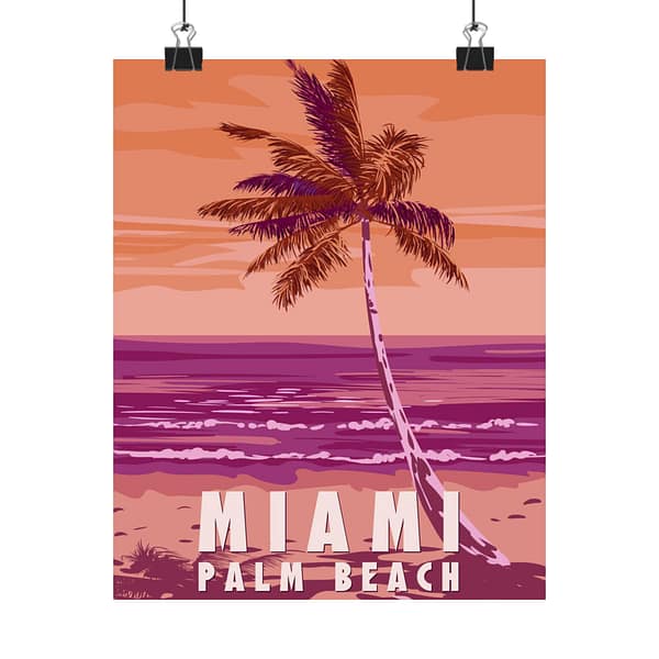 18133924620961397425_2048-1.jpeg Miami, Florida - LUNE Original - Vintage Style Travel Poster Print
