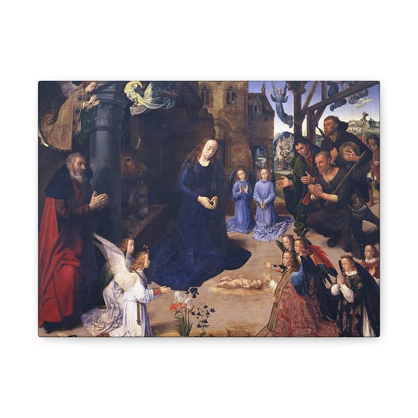 18160030828158538647_2048-1.jpeg Portinari Altarpiece (central panel) – Hugo van der Goes (c. 1475) – Renaissance Canvas Print