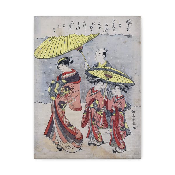 18169217961822524729_2048.jpeg Snow (Yuki) – Suzuki Harunobu (c. 1769) – Japanese Woodblock Canvas Print
