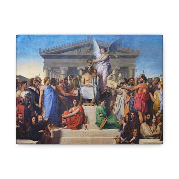 2027710079175208465_2048-1.jpeg The Apotheosis of Homer – Jean-Auguste-Dominique Ingres (1827) – Classical Canvas Print