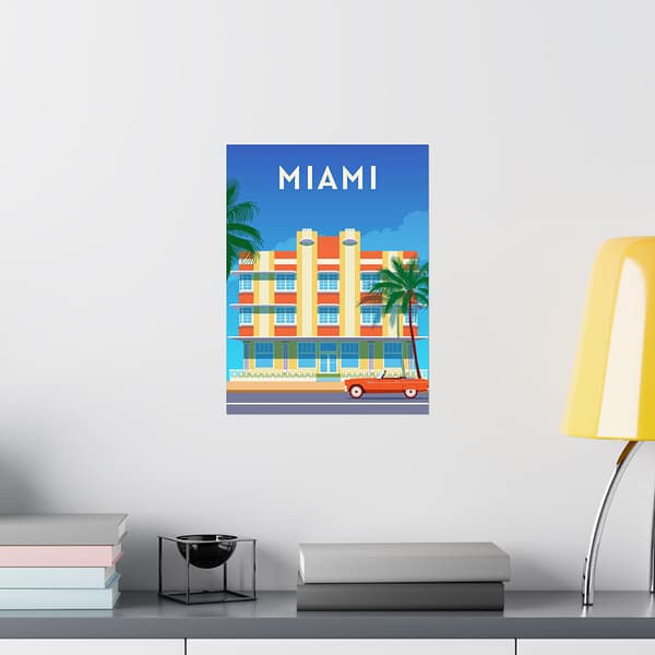 2139157287235789293_2048-1.jpeg Miami, Florida - LUNE Original - Vintage Art Deco Style Travel Poster Print