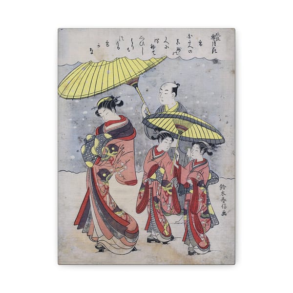 2163063681803896739_2048.jpeg Snow (Yuki) – Suzuki Harunobu (c. 1769) – Japanese Woodblock Canvas Print