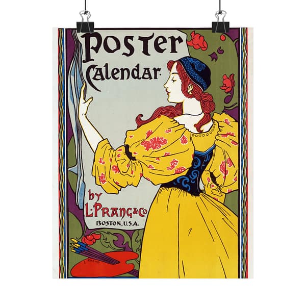 2371844290449206900_2048-1.jpeg Poster Calendar, L. Prang & Co – Louis Rhead (1897) – Art Nouveau Poster Print
