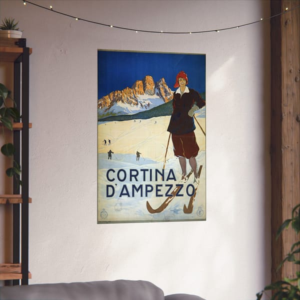 2411873677270662372_2048-1.jpeg Cortina d’Ampezzo, Italy – ENIT Italian National Tourist Board (c. 1920) – Vintage Travel Poster Print