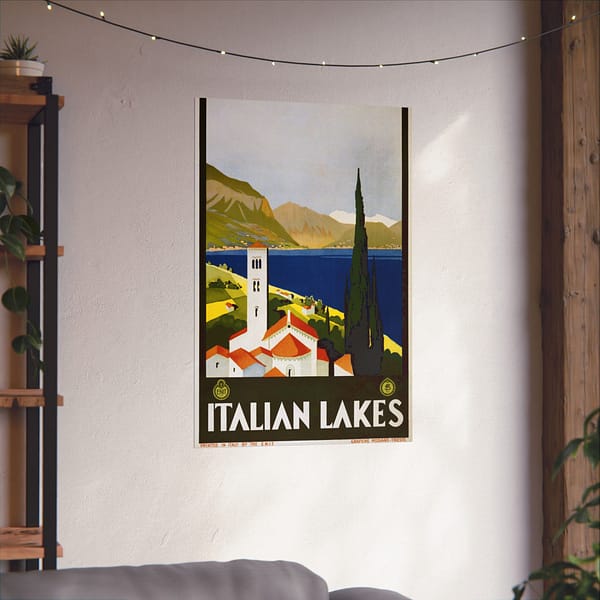 2816116425265827016_2048.jpeg Italian Lakes – ENIT Italian National Tourist Board (c. 1930) – Vintage Travel Poster Print