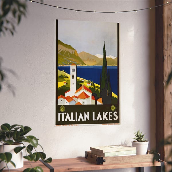 2998068090522487212_2048.jpeg Italian Lakes – ENIT Italian National Tourist Board (c. 1930) – Vintage Travel Poster Print