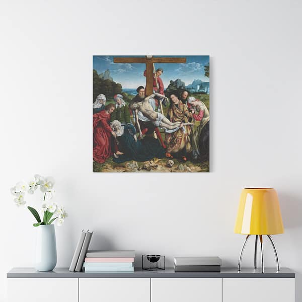 3688767853208307553_2048-1.jpeg The Descent from the Cross – Joos van Cleve (c. 1518-1520) – Renaissance Canvas Print