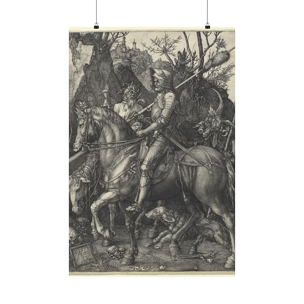 4194818029449784812_2048-1.jpeg Knight, Death, and the Devil – Albrecht Dürer (1513) – Renaissance Poster Print