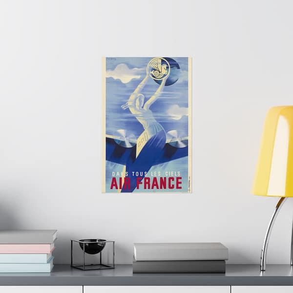 4302880614778732942_2048-1.jpeg Dans tous les ciels, Air France – R. de Valerio (c. 1930s) – Vintage Travel Poster Print