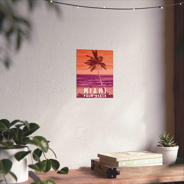 4879147426662140015_2048-1.jpeg Miami, Florida - LUNE Original - Vintage Style Travel Poster Print