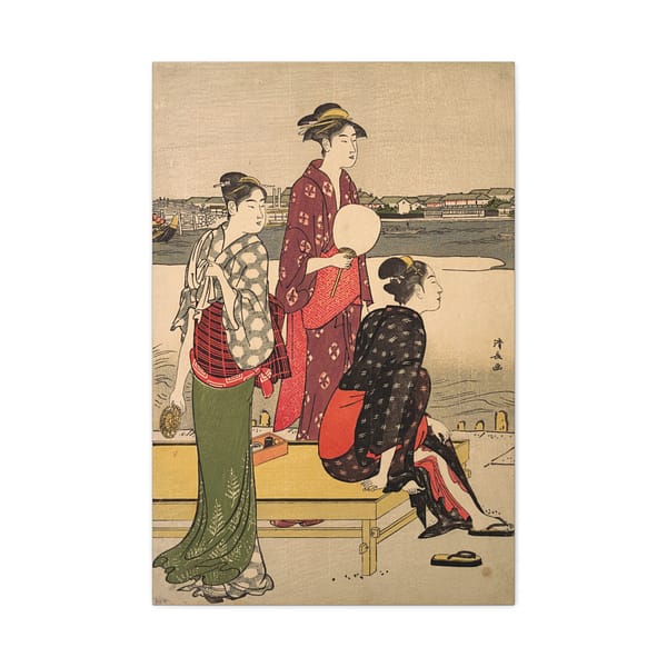 5378375762021902062_2048.jpeg Evening on the Banks of the Sumida River - Torii Kiyonaga (c. 1784-85) - Japanese Woodblock Canvas Print