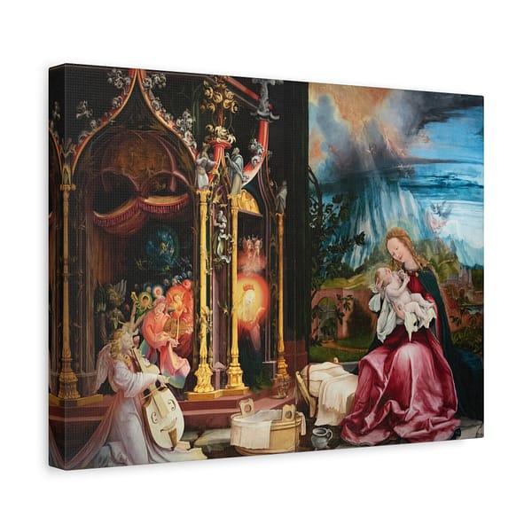 5706186606924957515_2048-1.jpeg Isenheim Altarpiece (Concert of Angels) – Matthias Grünewald (c. 1512-1516) – Renaissance Canvas Print