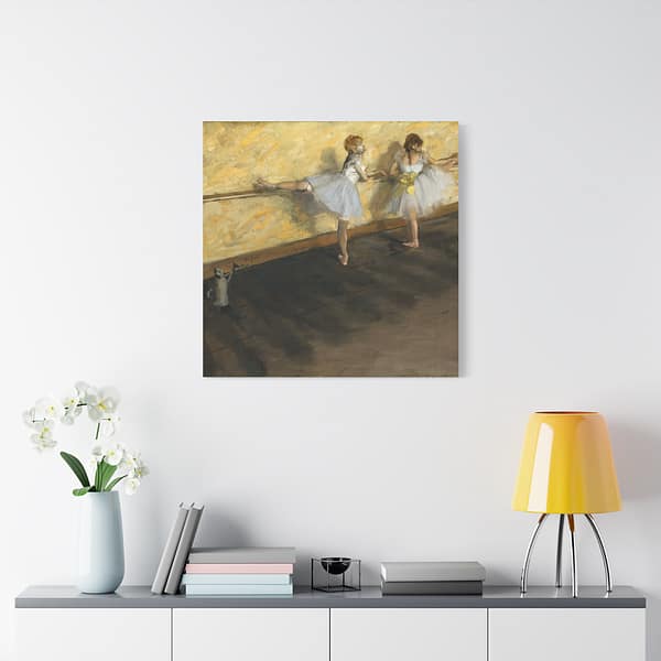 6071078261593108567_2048-1.jpeg Dancers Practicing at the Barre – Edgar Degas (1877) – Impressionist Canvas Print