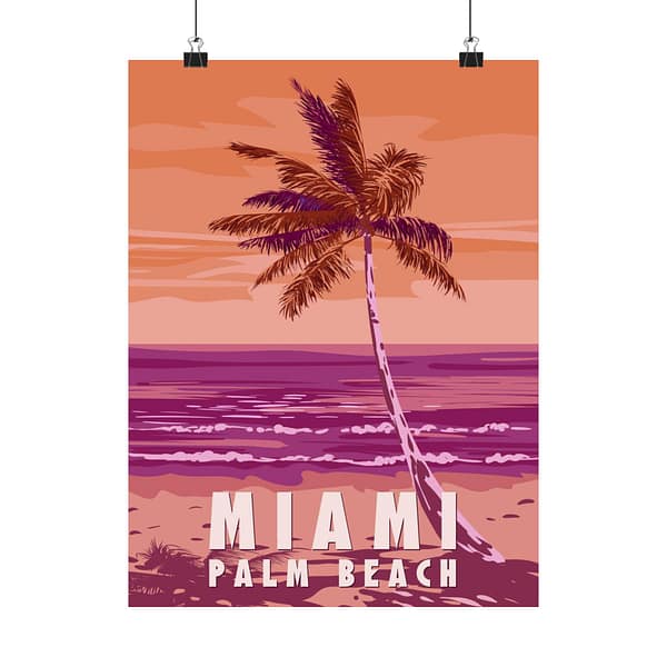 6089261786521577722_2048-1.jpeg Miami, Florida - LUNE Original - Vintage Style Travel Poster Print