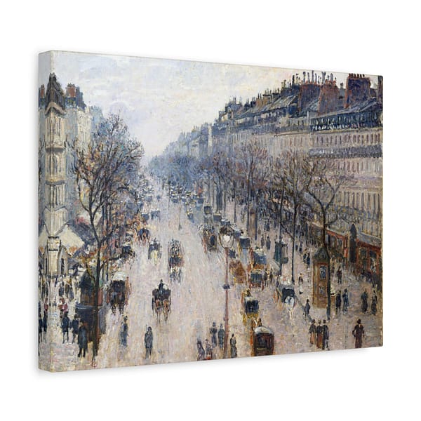 6187174396389680095_2048-1.jpeg Boulevard Montmartre on a Winter Morning – Camille Pissarro (1897) – Impressionist Canvas Print