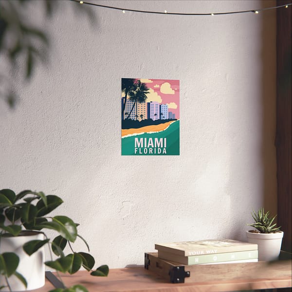 6410408804505901176_2048-2.jpeg Miami, Florida - LUNE Original - Vintage Style Travel Poster Print