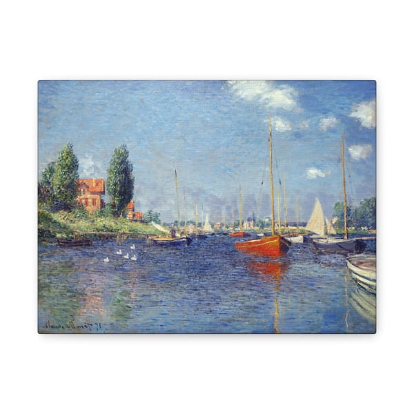 6418756275491612189_2048-1.jpeg Red Boats, Argenteuil – Claude Monet (1875) – Impressionist Canvas Print