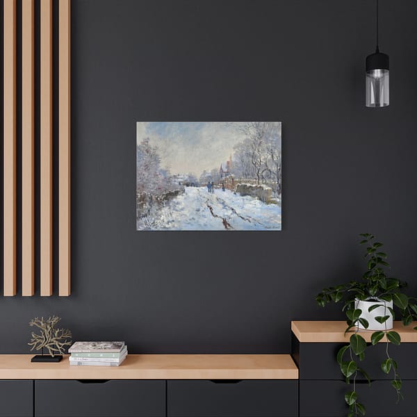 6566939894304653259_2048-1.jpeg Snow at Argenteuil – Claude Monet (1875) – Impressionist Canvas Print