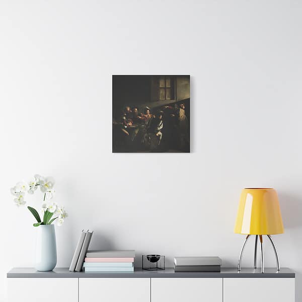 6658800068052649684_2048-1.jpeg The Calling of Saint Matthew – Caravaggio (c. 1599-1600) – Renaissance Canvas Print