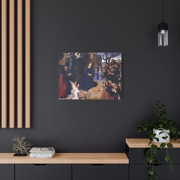 6686118552125502034_2048-1.jpeg Portinari Altarpiece (central panel) – Hugo van der Goes (c. 1475) – Renaissance Canvas Print