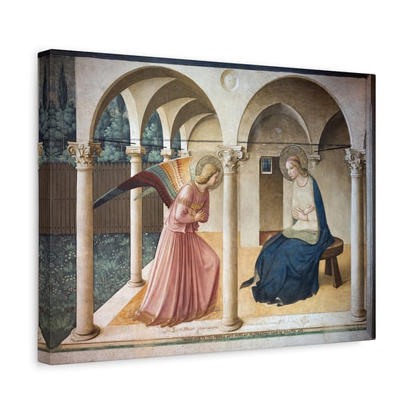 6763973745658647781_2048-1.jpeg The Annunciation (San Marco version) – Fra Angelico (c. 1440-1445) – Renaissance Canvas Print