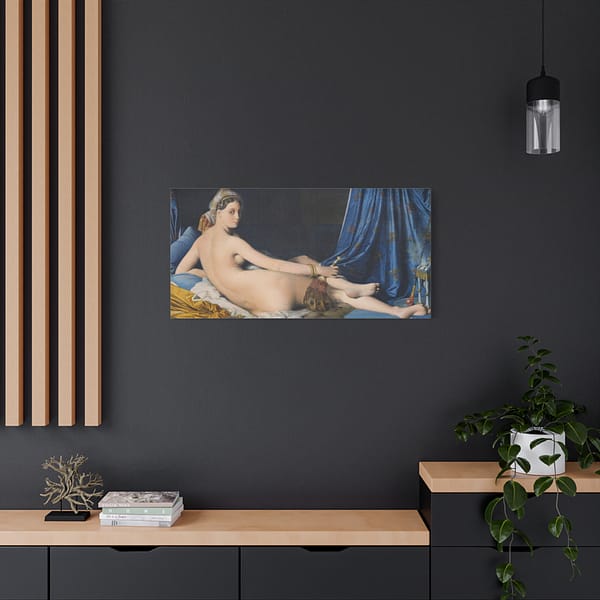 6886314222824414406_2048-1.jpeg La Grande Odalisque – Jean-Auguste-Dominique Ingres (1814) – Classical Canvas Print