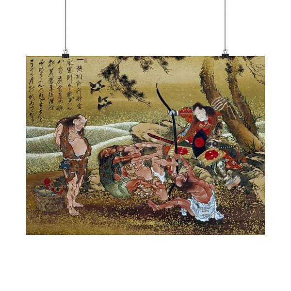 7670412254024187239_2048-1.jpeg Tametomo and the inhabitants of Onoshima Island – Katsushika Hokusai (1811) – Japanese Woodblock Poster Print