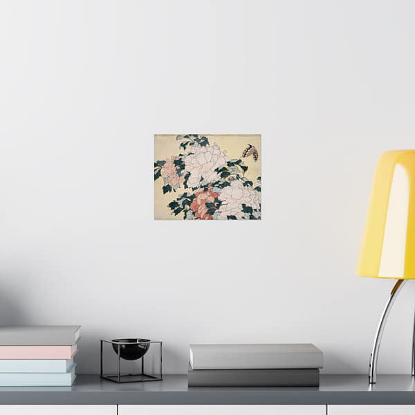 783064470436136902_2048-1.jpeg Peonies and Butterfly – Katsushika Hokusai (c. 1833-34) – Japanese Woodblock Poster Print