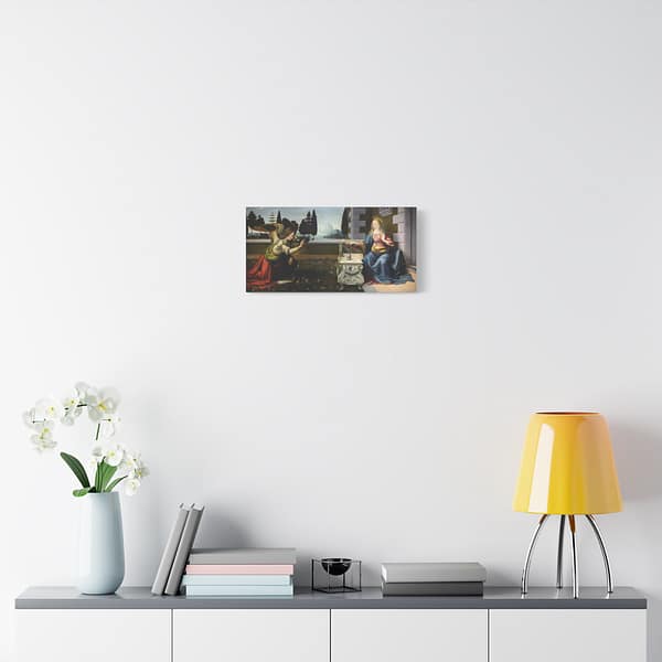8045301256253944932_2048-1.jpeg The Annunciation – Leonardo da Vinci (c. 1472-76) – Renaissance Canvas Print