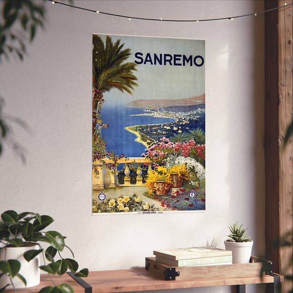 8351969580753455234_2048-1.jpeg Sanremo, Italy – ENIT Italian National Tourist Board (c. 1920) – Vintage Travel Poster Print