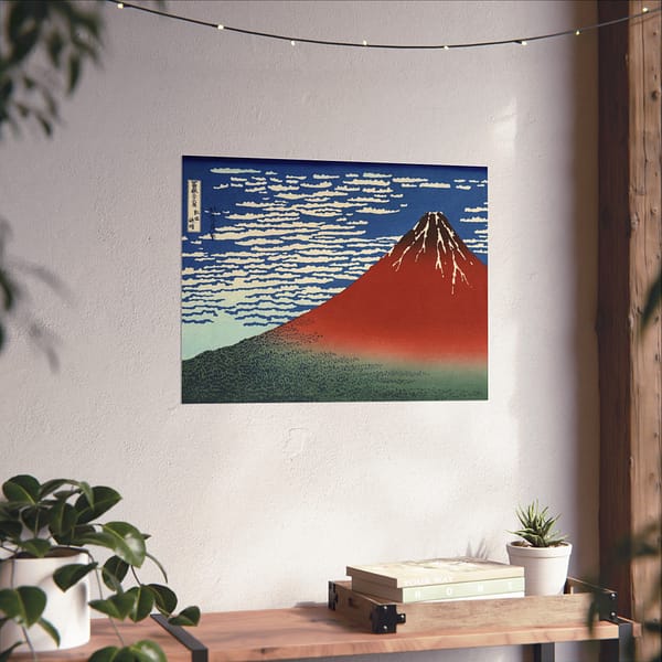 8517989816978190859_2048-1.jpeg Red Fuji (South Wind, Clear Sky) – Katsushika Hokusai (c. 1830-32) – Japanese Woodblock Poster Print