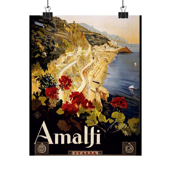 8746669077921693813_2048-1.jpeg Amalfi Coast, Italy – ENIT Italian National Tourist Board – Vintage Travel Poster Print
