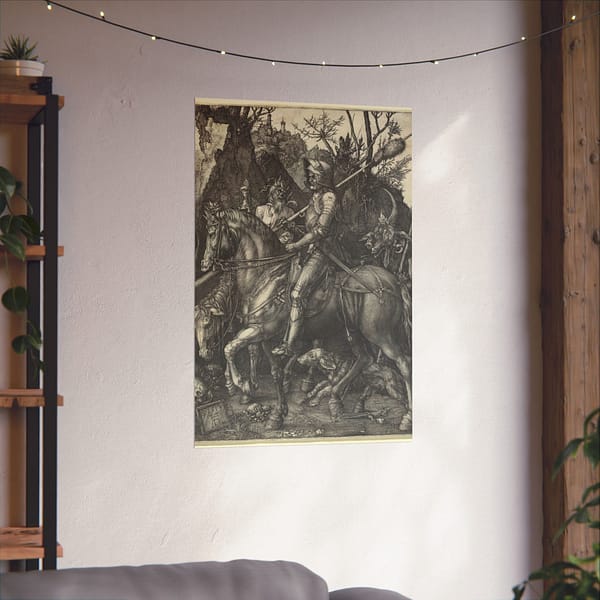9071802177946336652_2048-1.jpeg Knight, Death, and the Devil – Albrecht Dürer (1513) – Renaissance Poster Print
