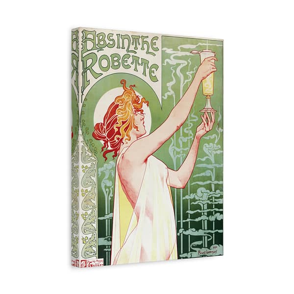 9289586790980260631_2048-1.jpeg Absinthe Robette ad – Henri Privat-Livemont (1896) – Art Nouveau Canvas Print