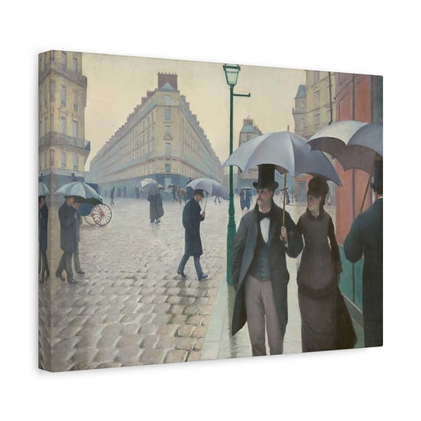 9294334277366516181_2048-1.jpeg Rue de Paris, temps de pluie (Paris Street in Rainy Weather) – Gustave Caillebotte (1877) – Impressionist Canvas Print