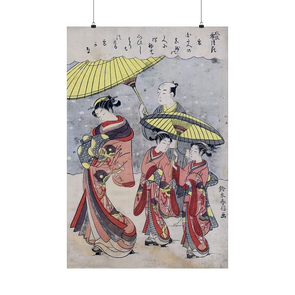 9326035944394929655_2048-1.jpeg Snow (Yuki) – Suzuki Harunobu (c. 1769) – Japanese Woodblock Poster Print