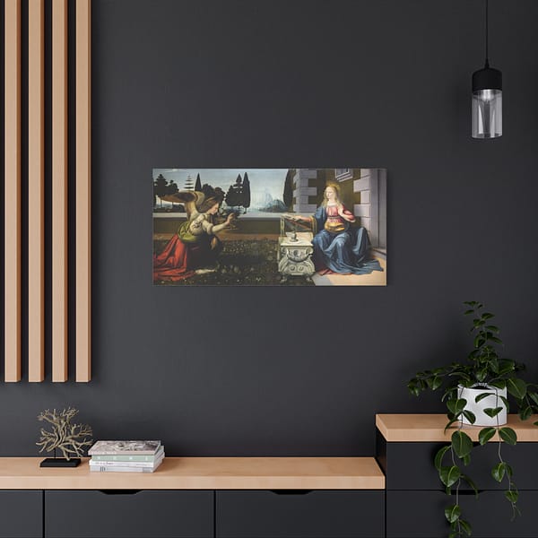 9405832807074577815_2048-1.jpeg The Annunciation – Leonardo da Vinci (c. 1472-76) – Renaissance Canvas Print