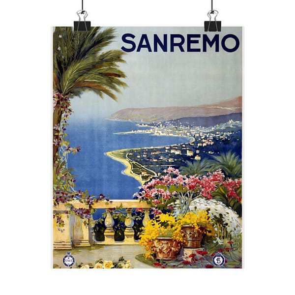 9468702213259437223_2048-1.jpeg Sanremo, Italy – ENIT Italian National Tourist Board (c. 1920) – Vintage Travel Poster Print