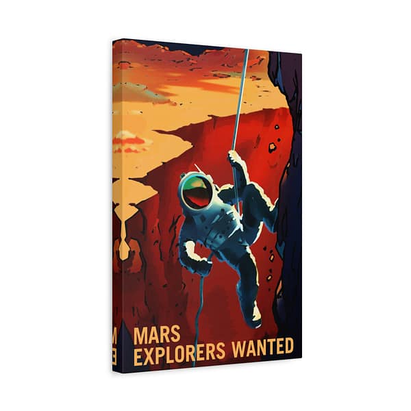 9829039188317106962_2048-1.jpeg Mars Explorers Wanted – NASA Recruitment Ad – Space Age Canvas Print