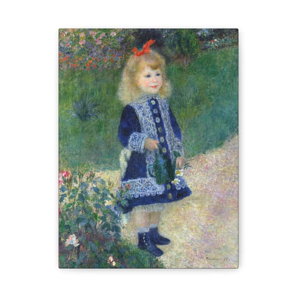 9883401907284347101_2048-1.jpeg A Girl With a Watering Can – Pierre-Auguste Renoir (1876) – Impressionist Canvas Print