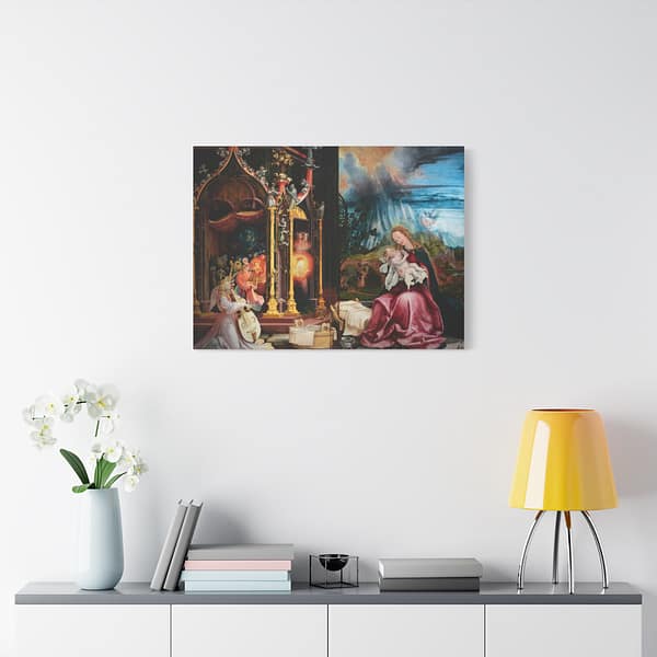 9951761371160879585_2048-1.jpeg Isenheim Altarpiece (Concert of Angels) – Matthias Grünewald (c. 1512-1516) – Renaissance Canvas Print