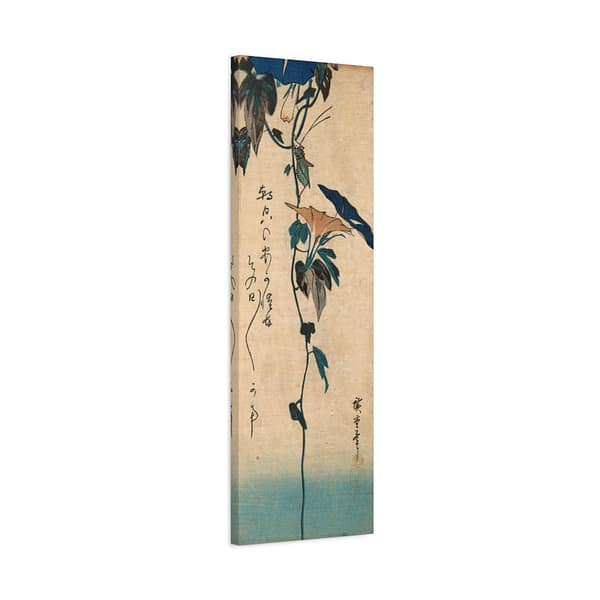 10006065391639145339_2048-1.jpeg Grasshopper and Morning Glory Vine - Utagawa Hiroshige (1835) - Japanese Woodblock Canvas Print