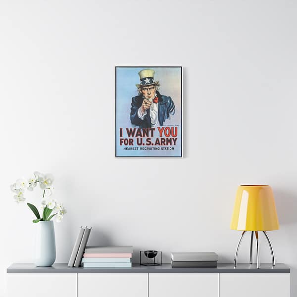 10779869686603961514_2048.jpeg I Want You for U.S. Army (Blue Variant) - James Montgomery Flagg (1917) - Patriotic WWI Canvas Print