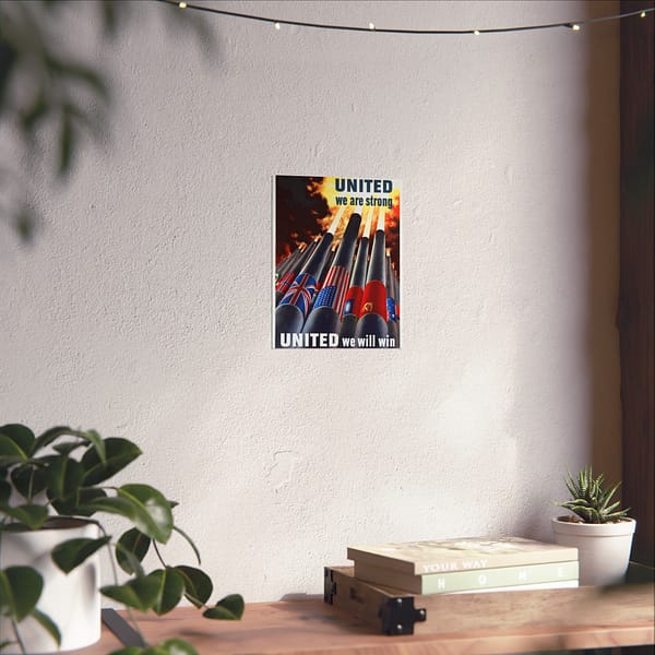 11174592056208224373_2048.jpeg United We Are Strong - United We Will Win - Henry Koerner (1943) - Patriotic WWII Poster Print